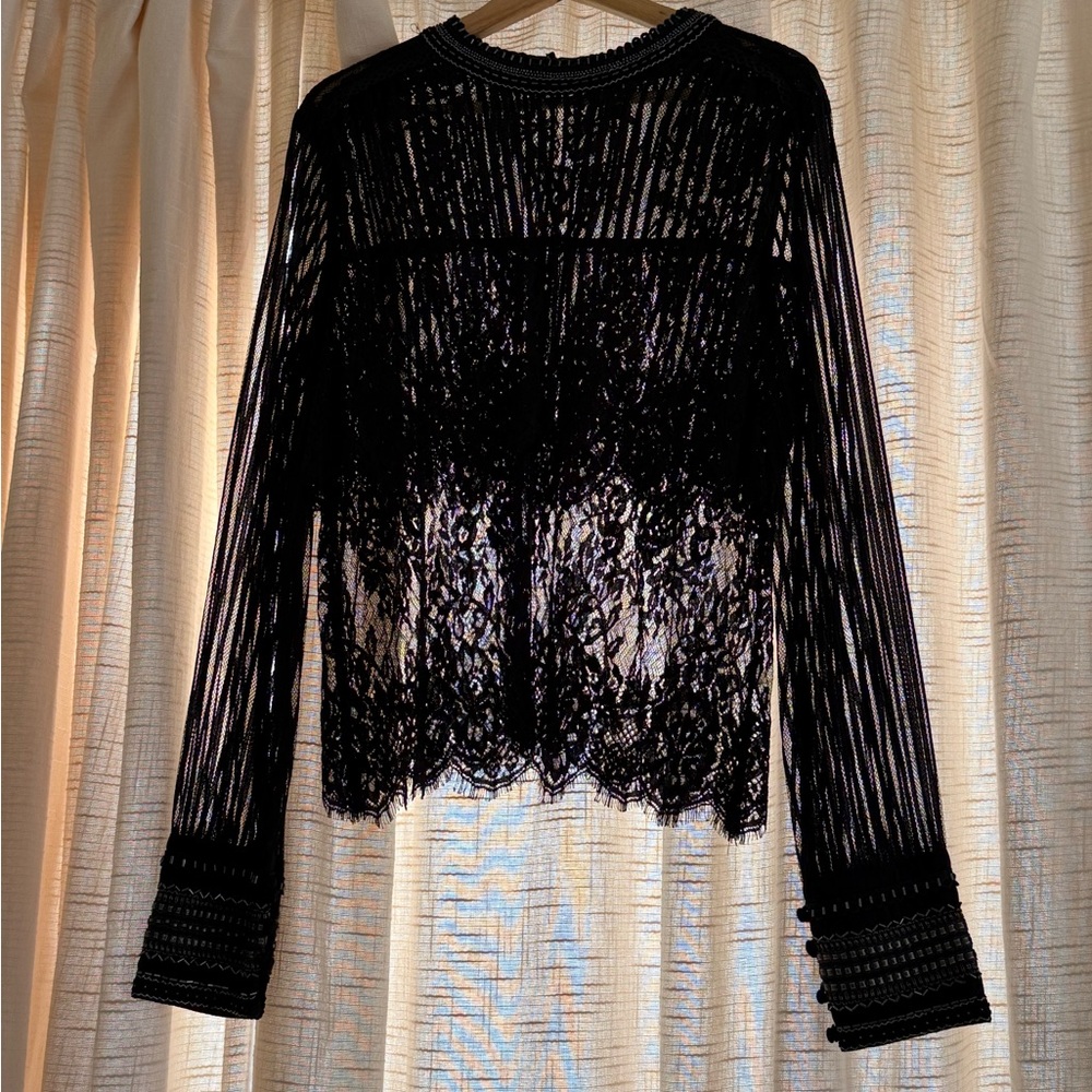 Deep Navy Medium Bl^nk NYC Lace Top